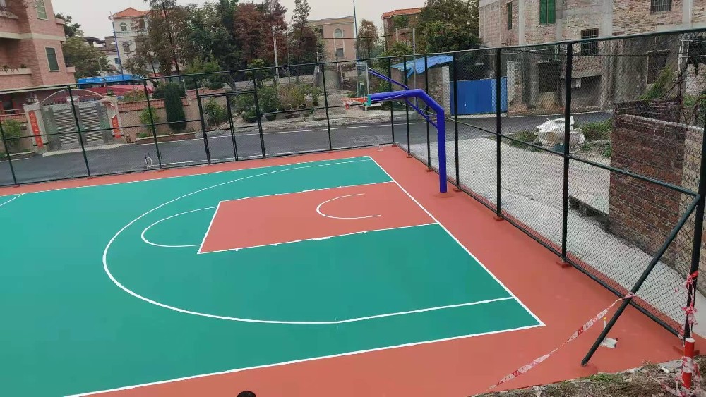 丙烯酸篮球场施工案例